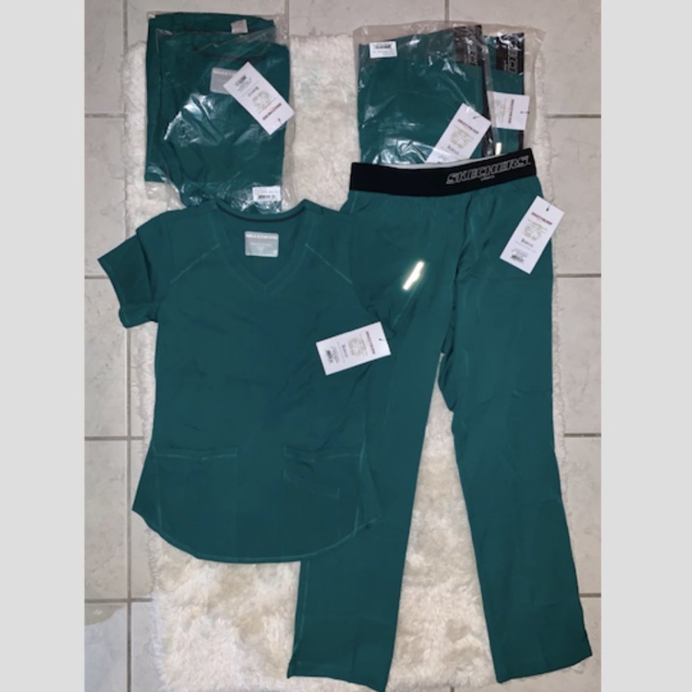 BRAND NEW Hunter Green Scrubs- by Skechers